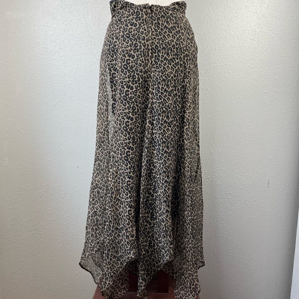 Shape FX Cheetah Print Lined Maxi Skirt Size XS EUC
